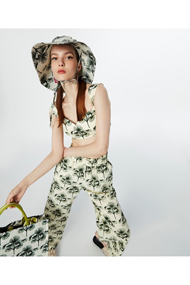 Palm Tree Pattern Bustier - 3