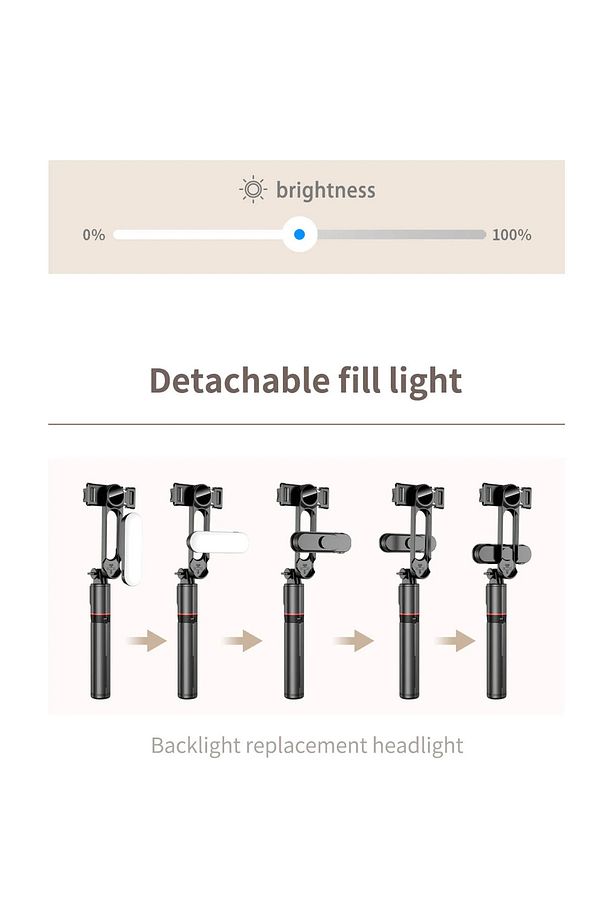 Kablosuz Bluetooth Selfie W/Dolgu Işığı Lambası telefon tutucu ile Tripod Standı - 5