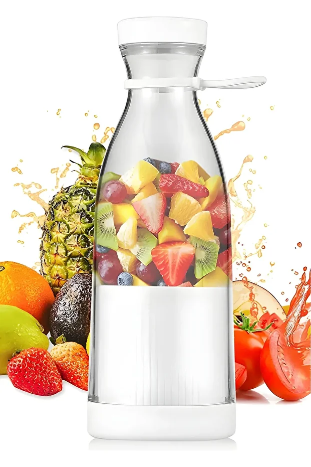 Taşınabilir Blender Şişe Smoothie, Shake Yapıcı, Mini Blender Usb Şarj Edilebilir - 4