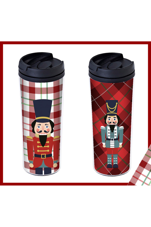 Set of 2 Lead Soldier New Year Thermos