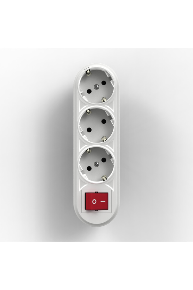 مقبس توصيل ثلاثي مؤرض مقبس توليب جوليات (مع مفتاح) - 1