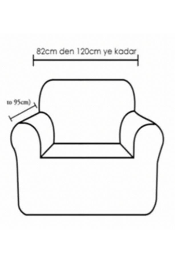 Tek Kişlik Koltuk Kılıfı ,koltuk Örtüsü Lastıklı,yıkanablır 1 Adet Taş Gri - 6