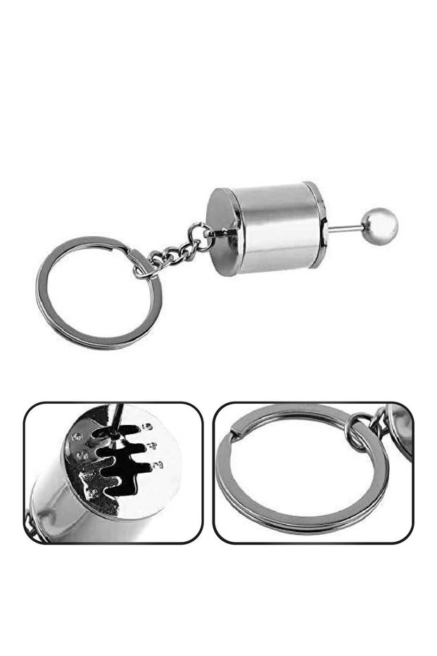 Auto Car Keychain Gear Metal Chrome