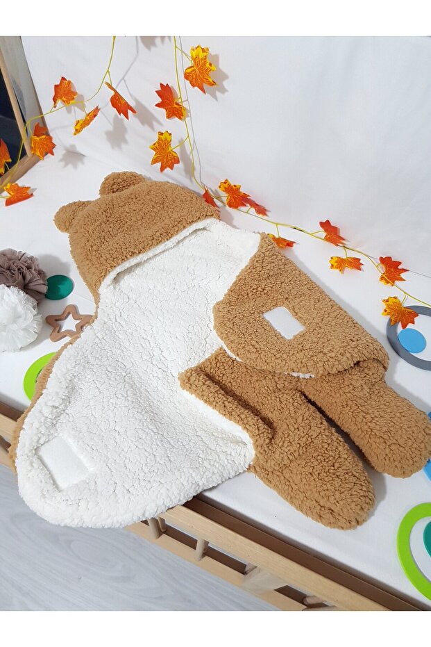 Welsoft Inner Outer Swaddle Blanket - Embroidered Name Print, Footed Model, Double Layer - 6