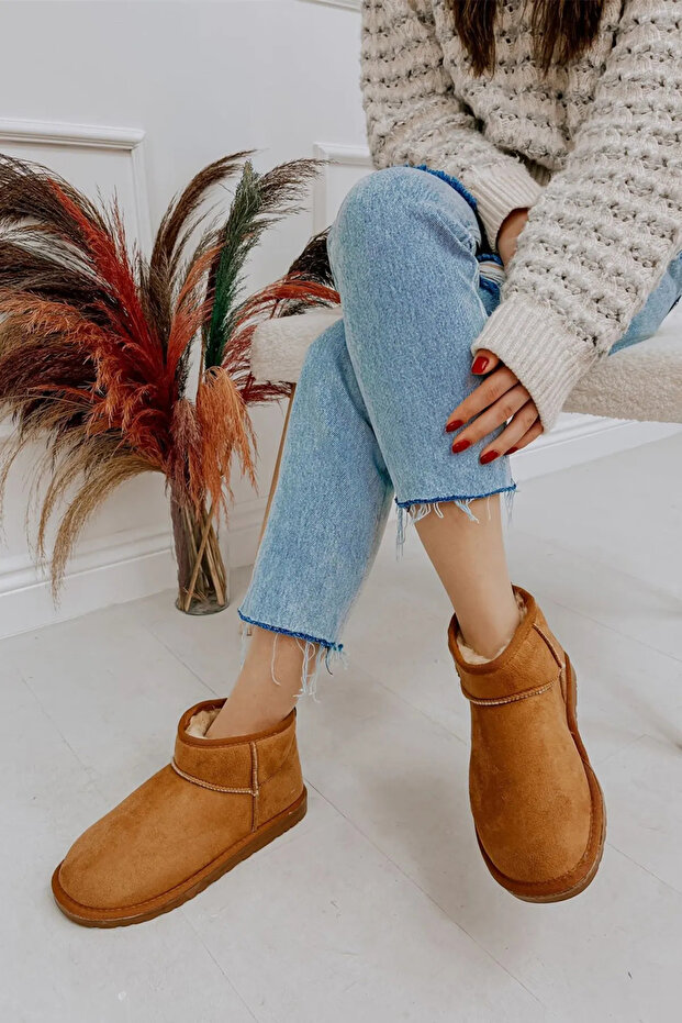 Kadın Kısa Ugg Modeli Taba - 4