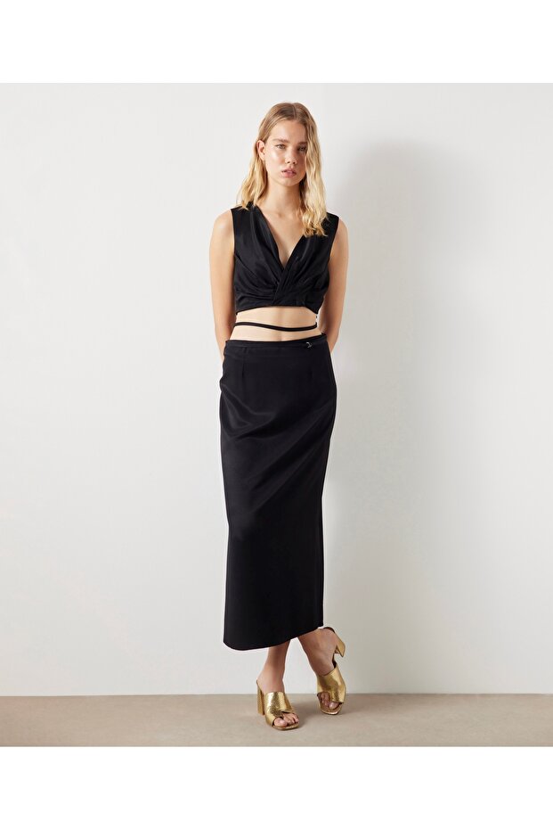 Kruvaze Crop Bluz - 4