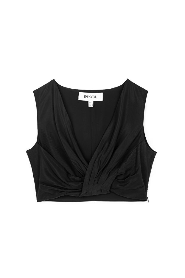 Kruvaze Crop Bluz - 6