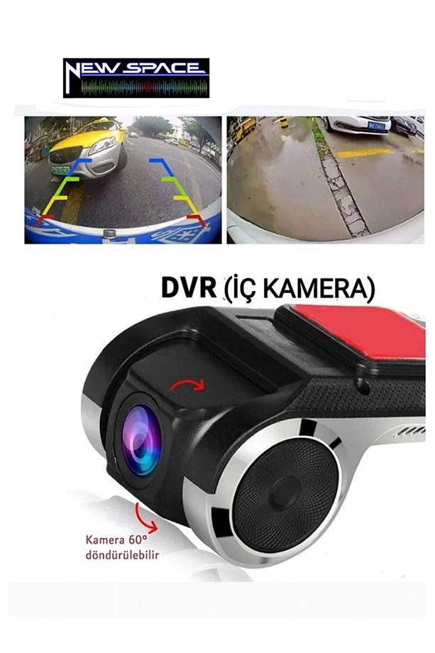 Dvr-001 Araç Içi Dvr Kayıt Kamerası-her Türlü Androıd Ekrana Uyumlu Hafıza Kartı Dahil - 1
