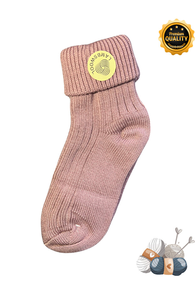 wool curly boot socks single - 1