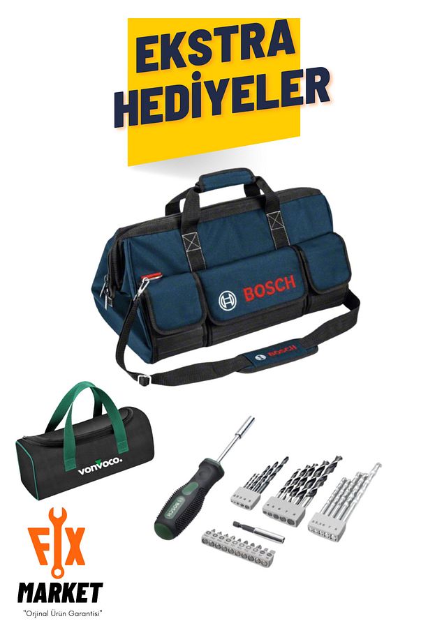 Promix Set Gdr 180 li Ve Gsr 180 li Şarjlı Matkap Bosch Darbeli Vidalama Somun Sıkma + Çift Akülü - 2