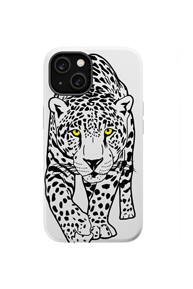 iPhone 14 Plus Compatible Velvet Tiger Patterned Launch Case - 1