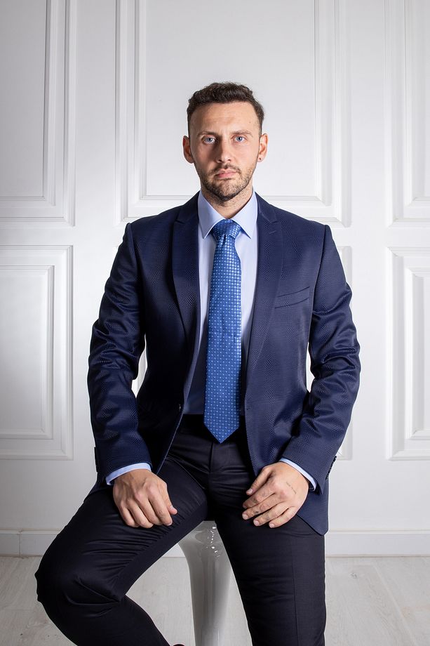İnterview Sarar Kombinli Mikro Desen Lacivert Takım Elbise - 6