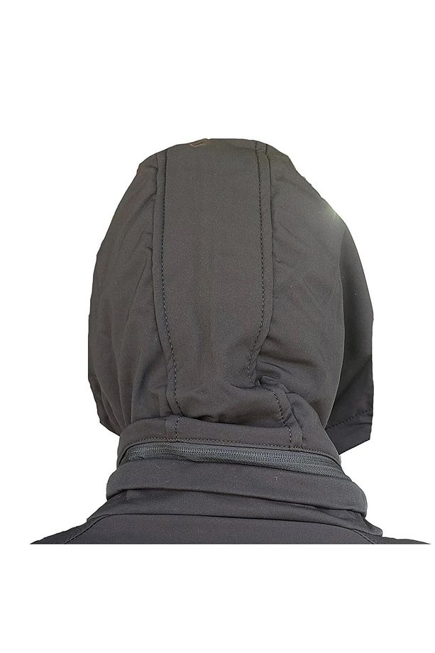 Siyah 5 Cepli Kapüşonlu Softshell Mont - 1