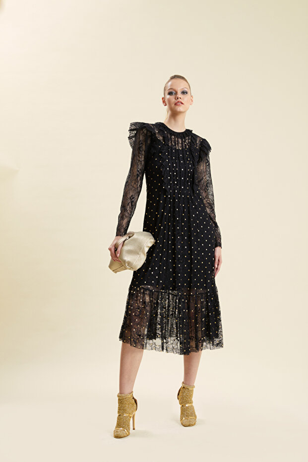 Puantiyyeli Elbise - 1