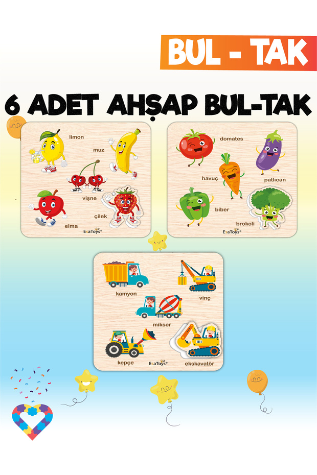 Educational 6 Pieces Find-Plug Toy