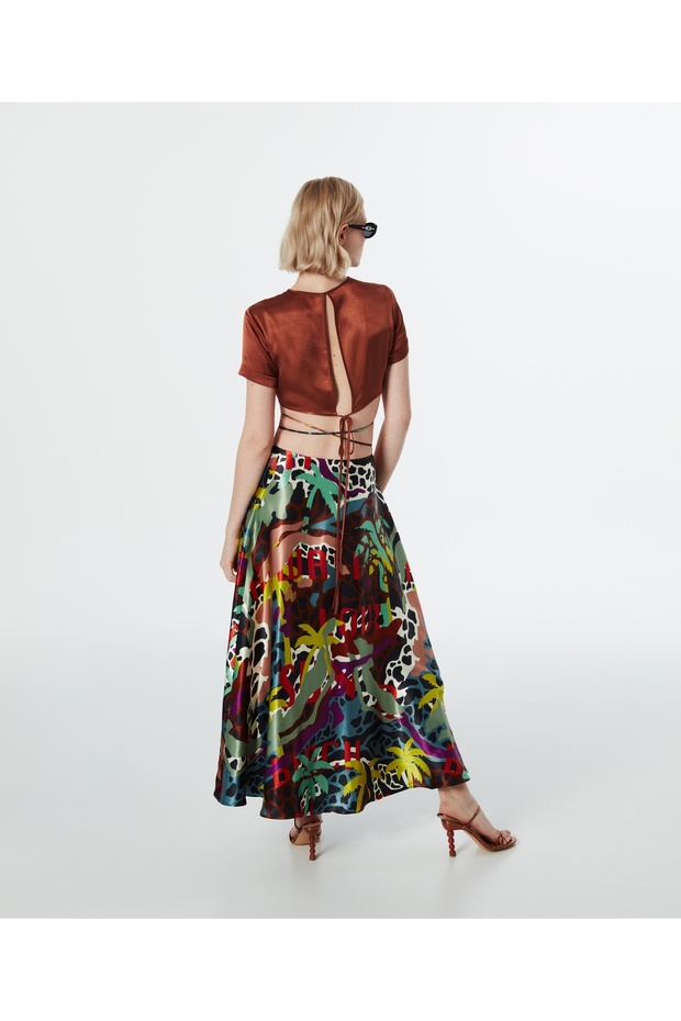 بلوزة المحاصيل عارية الذراعين - 4