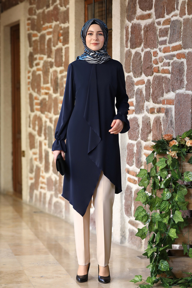 Asymmetric Cut Hijab Tunic Arya & (Single Tunic)