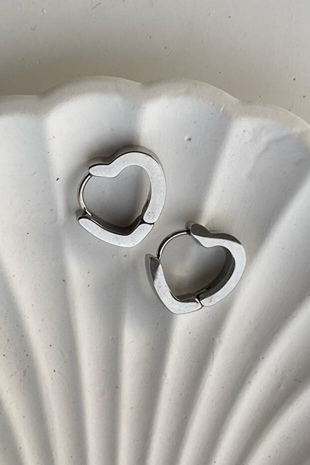 Unisex 316l Stainless Steel Heart Earrings