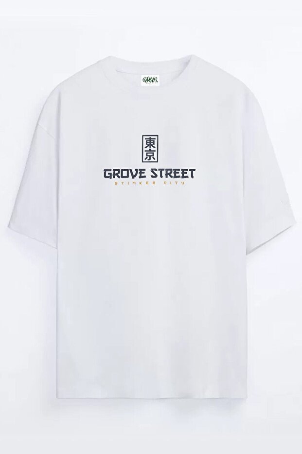Grove Fish Stinker City Printed Unisex Oversize T-shirt