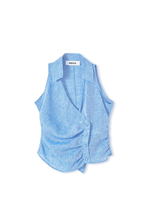 Bluză cu guler cămașă - 6