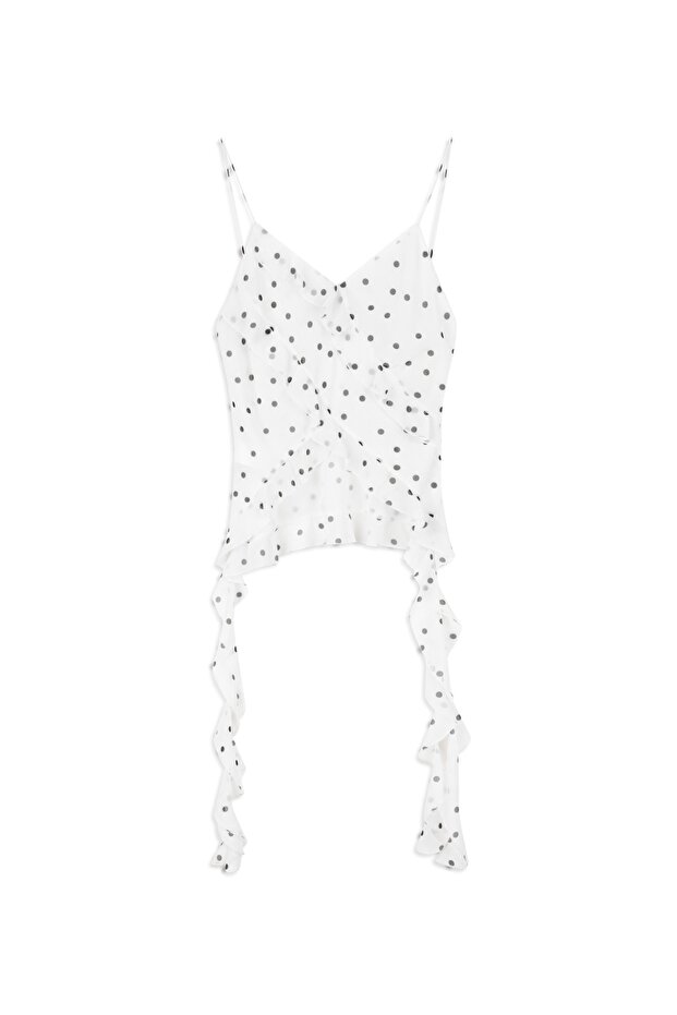 بلوزة بنقشة نقاط البولكا - 6