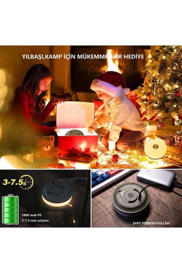 Kamp Iambası Işıkları Led, 5 Aydınlatma Mod lu Dış Mekan Led Işıklar, Dayanıklı ve Su Geçirmez - 6