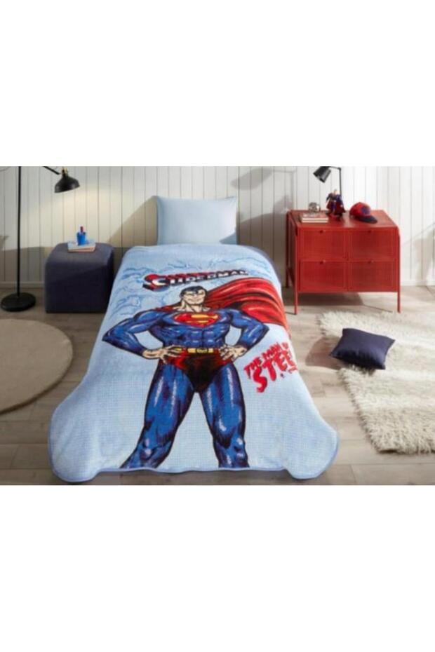 Superman Lightning Tek Kişilik Battaniye Lisanslı - 1