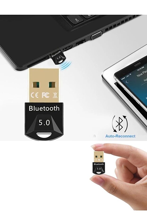 محول بلوتوث للكمبيوتر المكتبي V5.0 USB دونجل محول بلوتوث - 2