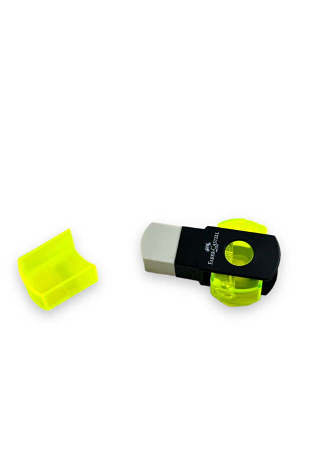 RECTANGULAR EMBROIDERED Pencil Sharpener - YELLOW - 1
