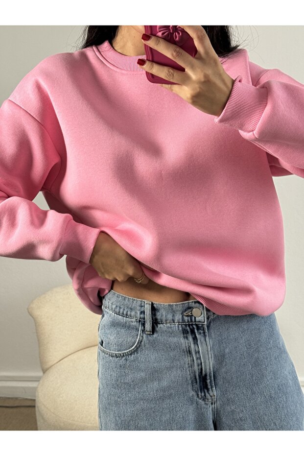 Оверсайз-светр Pembe Basic 26088 - 3