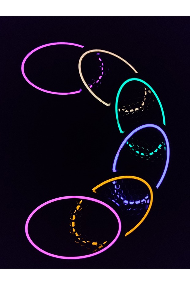 Neon Işıklı 20 cm Hoparlör ve Midrange Kapağı - 2 Adet - 5