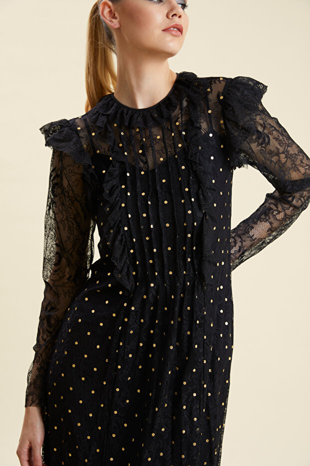 Puantiyyeli Elbise - 2