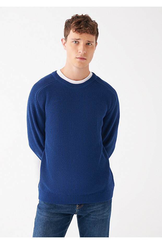 Pullover mit Rundhalsausschnitt, reguläre Passform / normaler Schnitt 0710025-70898 - 2