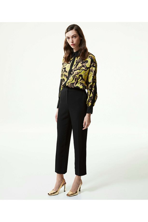 Cigarette Fit Krep Pantolon - 3