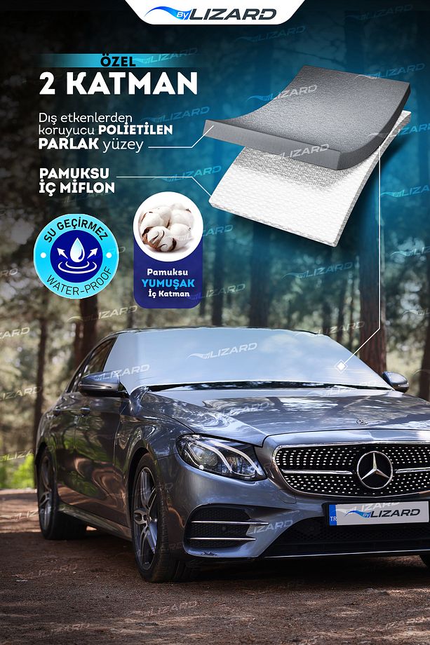 Buzlanma Önleyici Araba Cam Üstü Kar Örtüsü Su Geçirmez Ön Ve Yan Cam Koruma - 4