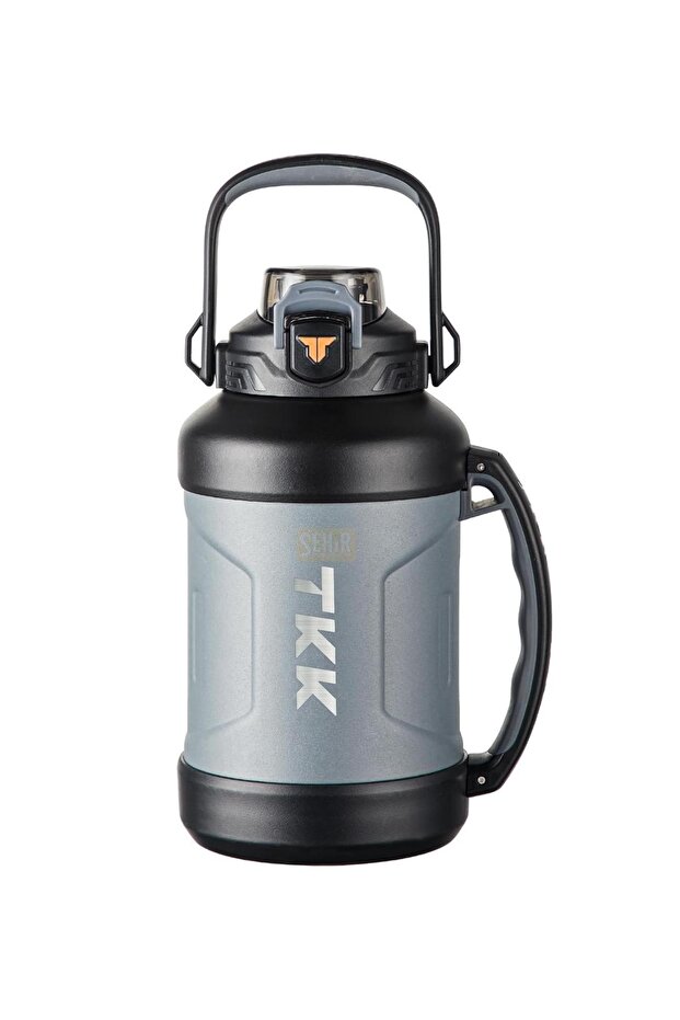 Mega Size 1650ml Thermos, Stainless Steel with Strap and Straw/Use Option