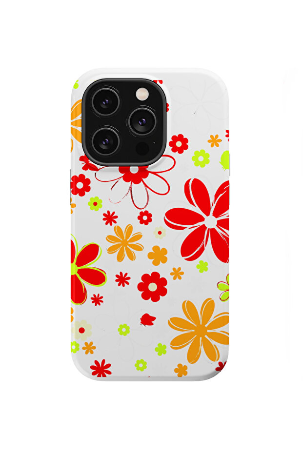 حافظة إطلاق مزخرفة بالزهور المخملية المتوافقة مع هاتف Iphone 14 Pro - 1
