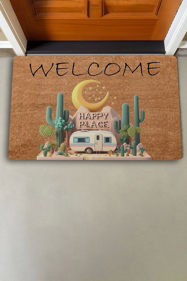 Kaktüs ve Karavan Welcome Kapı Önü Paspası 45x70cm - 3