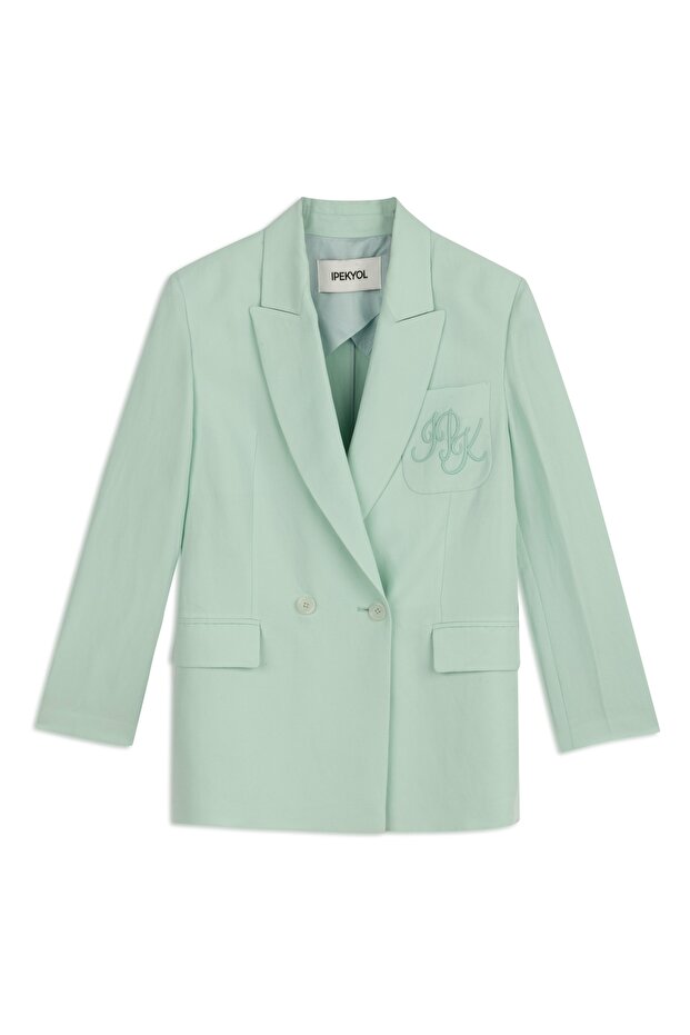 Monogram Nakışlı Blazer - 8