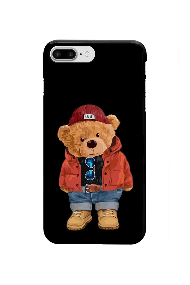 حافظة إطلاق بنمط الدب تيدي متوافقة مع موديلات iPhone 7 Plus وiPhone 8 Plus - 1