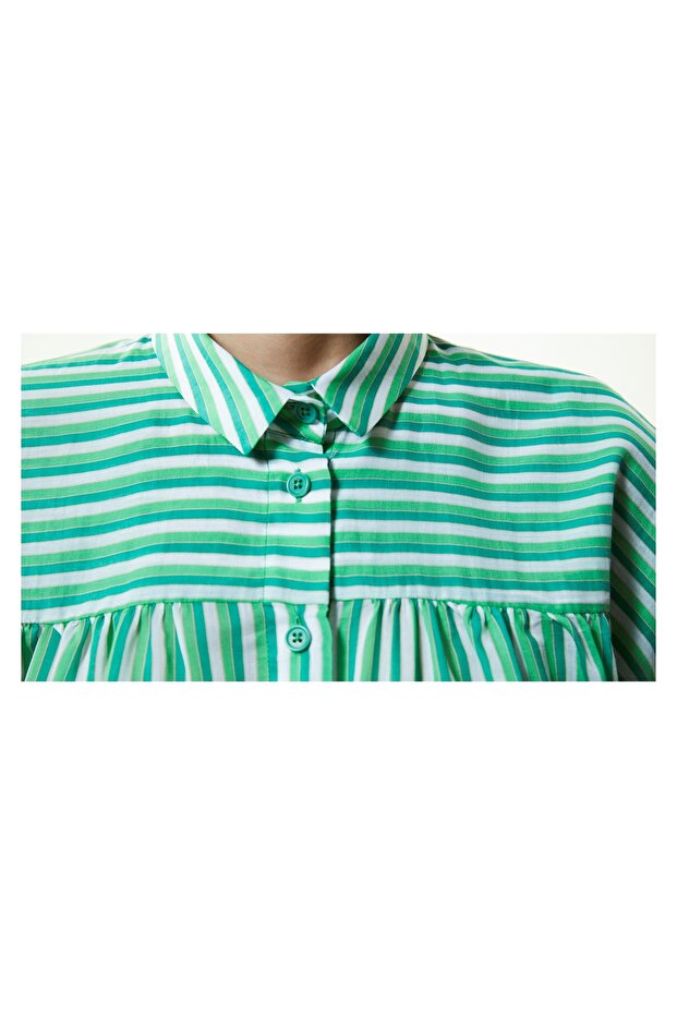 Ipek Karışımlı Oversize Gömlek - 6