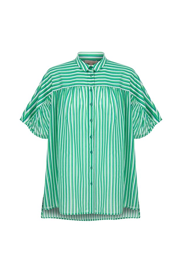 Ipek Karışımlı Oversize Gömlek - 7