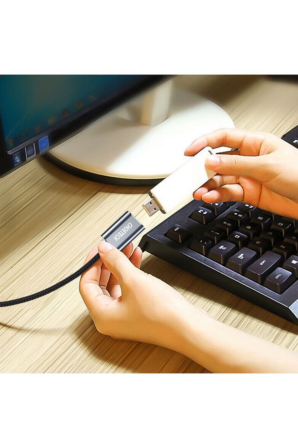 Şarj ve Data Kablosu 2 m USB 3.0 Uzatma Kablosu Örgü Tip Kırılmaz Kablo Uyumlu - 5