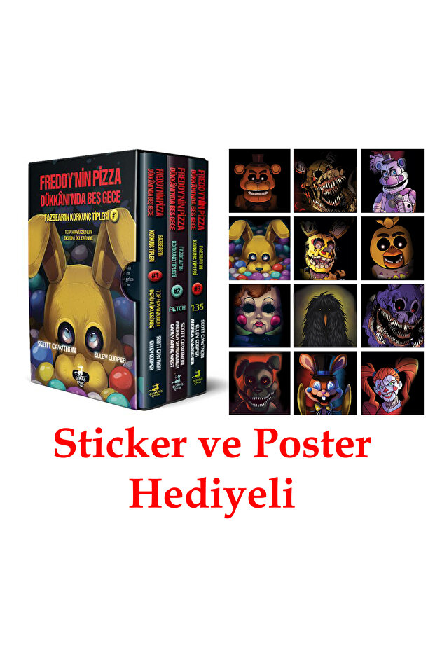 Fazbear`in Korkunç Tipleri Serisi (3 Book Boxed Set) with Poster Gift