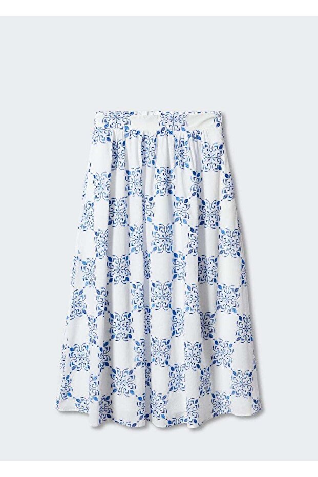 Fustă cu model cu guler - 3