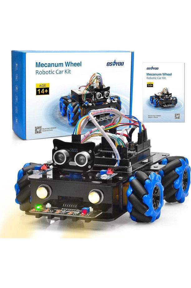 Omni Yönlü Mecanum Tekerlekler Robot Araç Kiti Arduino Mega2560 Raspberry Pi STEM - 1