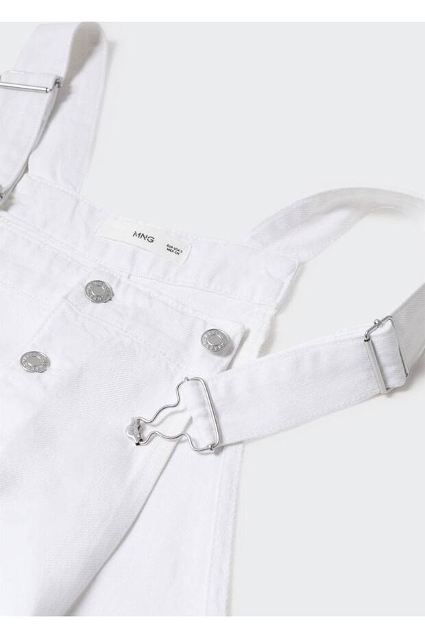 Düğmeli kot tulum - 6