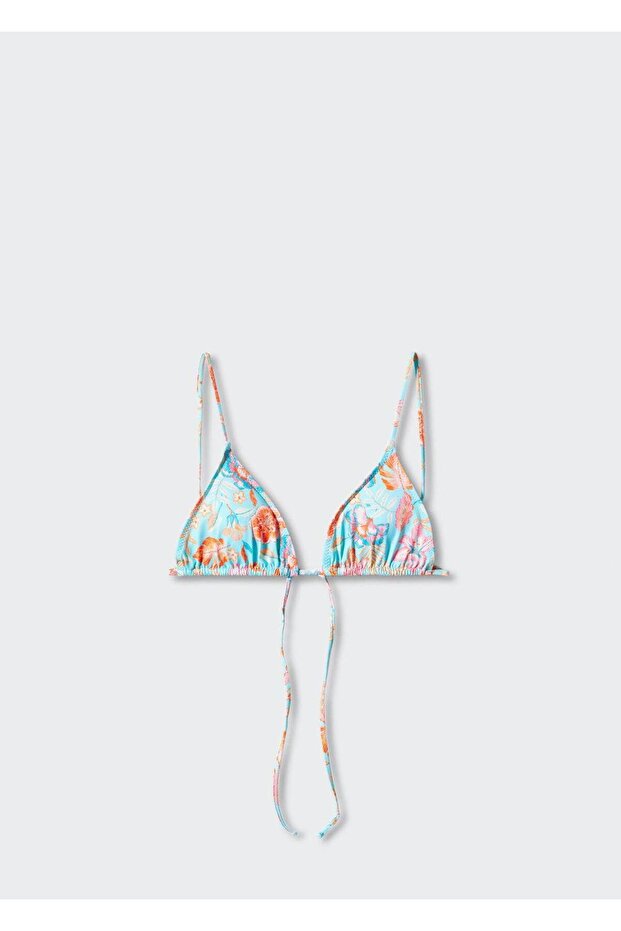 Çiçekli Üçgen Bikini Üstü - 3