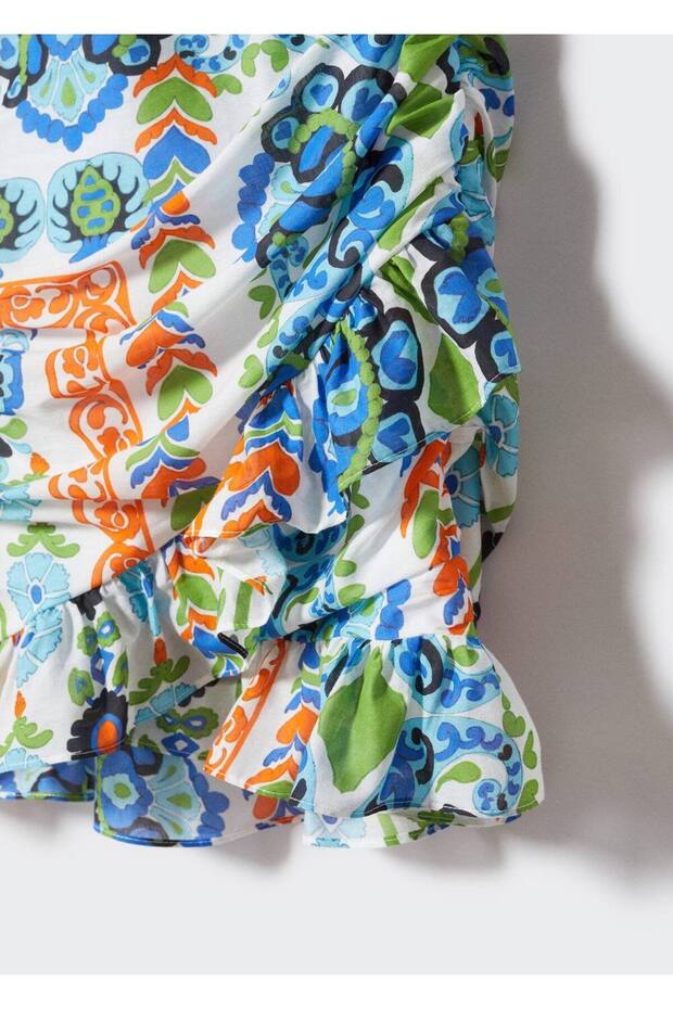 Asimetrik Pilili Elbise - 6