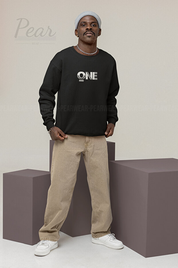 سويت شيرت رجالي كبير الحجم مطبوع من ONE